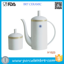 Elegant Tea Coffee Pot with Canister Ceramic Pot
